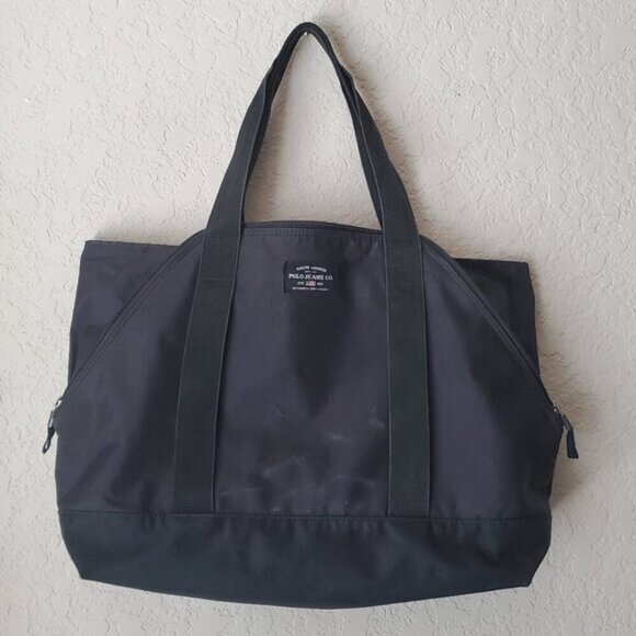 Y2K VTG Black Polo Jeans Co. nylon bag - Picture 7 of 9